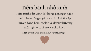 tiệm bánh nhỏ xinh